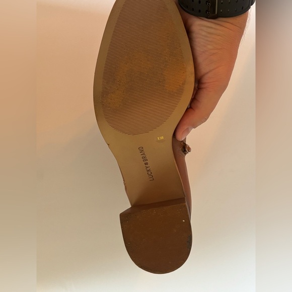 Lucky Brand Basel Leather Ankle Booties Tan Brown Zip Women’s 8.5M - Picture 4 of 12